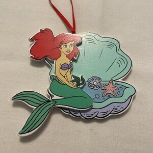 Disney Kurt Adler Vintage Wooden Christmas Holiday Ornament The Little Mermaid